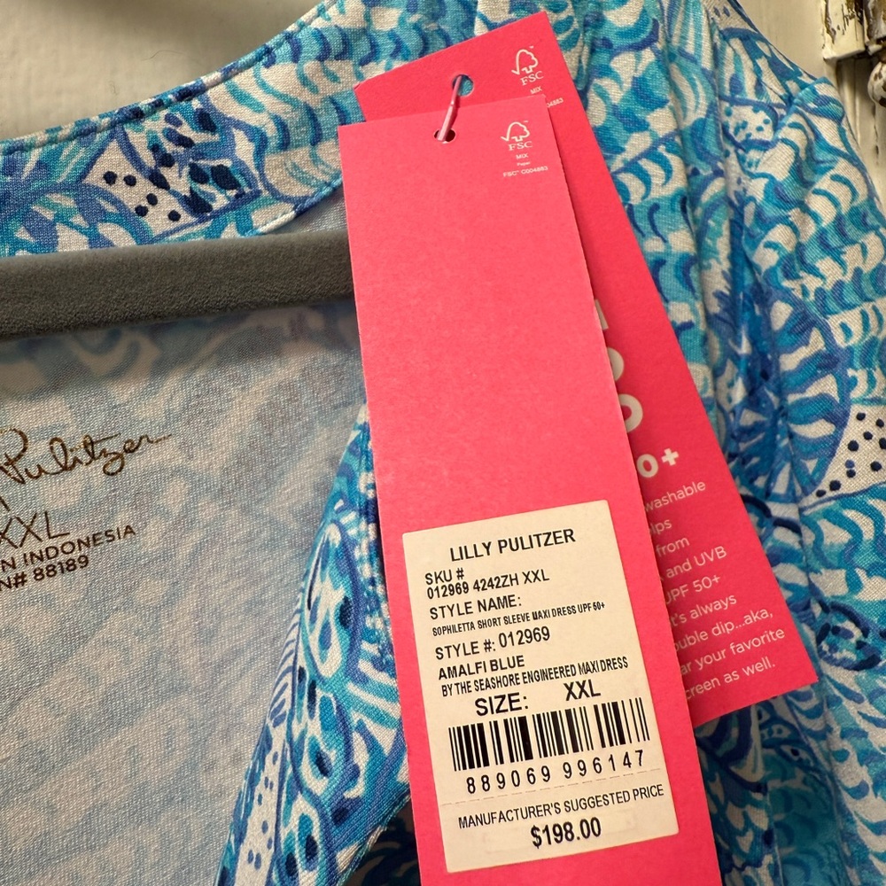 Lilly Pulitzer Sophiletta Maxi Dress - XXL - in Amalfi Blue